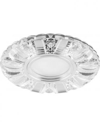 Фотография товара 'Feron CD921 Светильник встраиваемый с LED подсветкой потолочный MR16 G5.3 прозрачный 28896'