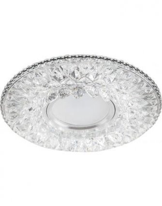 Фотография товара 'Feron CD942 Светильник встраиваемый с LED подсветкой потолочный MR16 G5.3 прозрачный 32655'