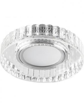 Фотография товара 'Feron CD985 Светильник встраиваемый с LED подсветкой потолочный MR16 G5.3 прозрачный 32662'