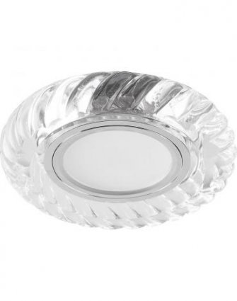 Фотография товара 'Feron CD986 Светильник встраиваемый с LED подсветкой потолочный MR16 G5.3 прозрачный 32663'