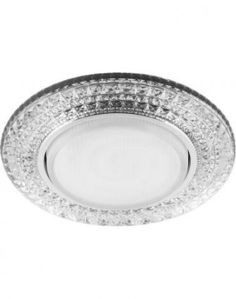 Фотография товара 'Feron CD4020 Светильник встраиваемый с LED подсветкой потолочный GX53 без лампы прозрачный 41293'