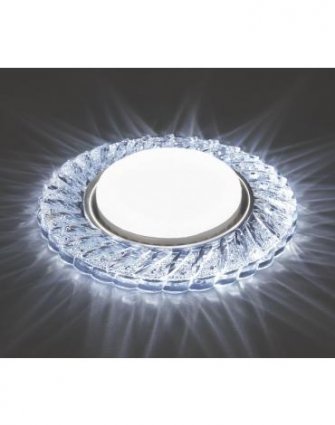 Фотография товара 'Feron CD4021 Светильник встраиваемый с LED подсветкой потолочный GX53 без лампы прозрачный 41294'