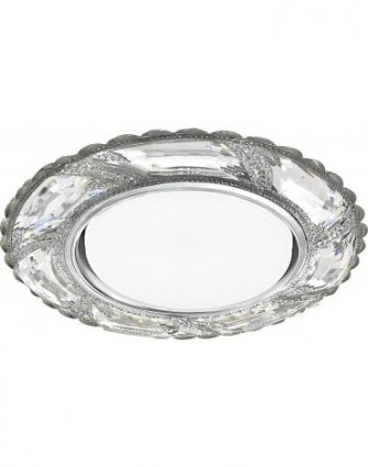 Фотография товара 'Feron CD4031 Светильник встраиваемый с LED подсветкой потолочный GX53 без лампы, прозрачный 32658'