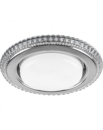 Фотография товара 'Feron CD4036 Светильник встраиваемый с LED подсветкой  потолочный GX53 без лампы, прозрачный, хром 40503'