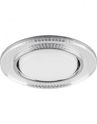 Фотография товара 'Feron CD4038 Светильник встраиваемый с LED подсветкой потолочный GX53 без лампы, прозрачный, хром 40505'
