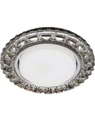 Фотография товара 'Feron CD4045 Светильник встраиваемый с LED подсветкой  потолочный GX53 без лампы, хром 41410'