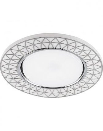 Фотография товара 'Feron CD9914 Светильник встраиваемый с LED подсветкой потолочный GX53 без лампы, матовый , хром 32982'