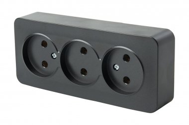 Фотография товара 'Feron 49500 Розетка STEKKER MST10-13-05 на 3 гнездо, без заземления'