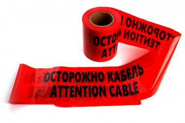 Фотография товара 'Feron 39916 INTP10-150-100 сигнальная лента ОСТОРОЖНО КАБЕЛЬ, 150мм*100 м,90mic'