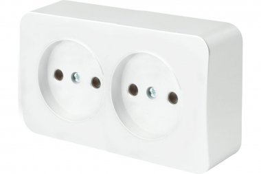 Фотография товара 'Feron 49303 Розетка STEKKER MST10-12-01 на 2 гнездо, без заземления'