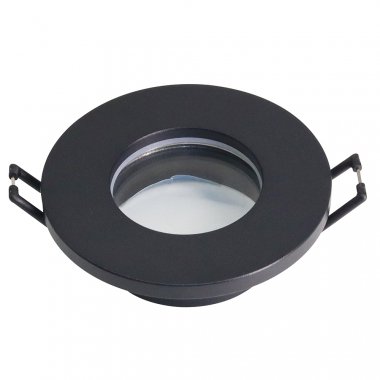 Фотография товара 'Feron Светильник потолочный встраиваемый (ИВО) , под лампу MR16 G5.3, черный, круг, 83*83*25 мм, монтажный диаметр 60мм,  корпус алюминий, неповоротный, 51367'