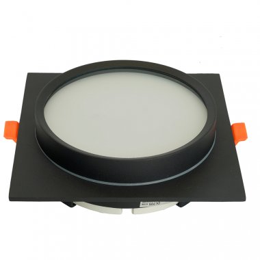 Фотография товара 'Feron Светильник потолочный встраиваемый (ФВО) , под лампу GX70 GX70, черный, квадрат, 51108'