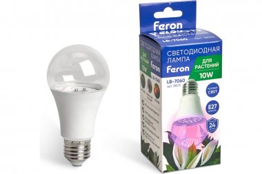 Фотография товара 'Feron 38275 Лампа для растений LB-7060, (фитолампа), 10W 175-265V E27'