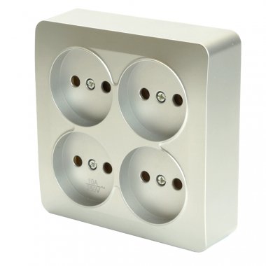 Фотография товара 'Feron 49333 Розетка STEKKER MST10-14S-03 на 4 гнездо, без заземления'