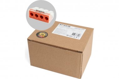 Фотография товара 'Feron 39870 Клемма пружинная компактная STEKKER LD773-174 , 4-проводная 2,5 - 6 мм2, 450В'