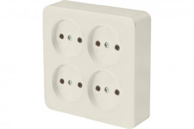 Фотография товара 'Feron 49507 Розетка STEKKER MST10-14S-04 на 4 гнездо, без заземления'