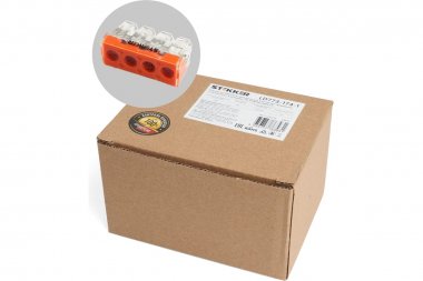 Фотография товара 'Feron 39872 Клемма пружинная компактная STEKKER LD773-174-1, 4-проводная 2,5 - 6 мм2, 450В'