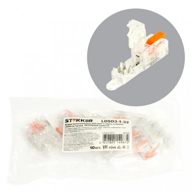 Фотография товара 'Feron 49769 LD503-1-32 Зажим прокалывающий ЗПО 4мм2 c ответв.клеммой LD219'