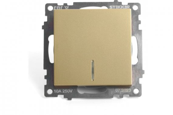 Фотография товара 'Feron 49215Выключатель одноклавишный STEKKER GLS10-7101-08, серия Катрин'