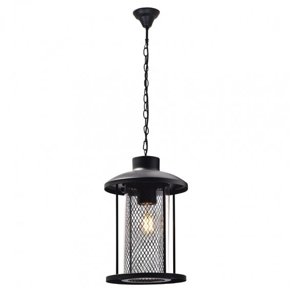 Фотография товара 'Feron Светильник садово-парковый, серии «Бордо», (НСУ) 60W, E27, 230V, IP44, цвет черный, цилиндр, на цепочке, 48389'