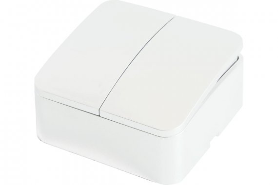 Фотография товара 'Feron 49289 Выключатели двухклавишный STEKKER MSW10-20-01, серия София'