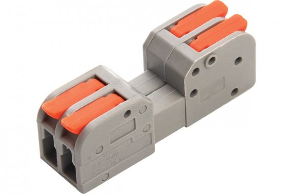 Фотография товара 'Feron 39873 Клемма пружинная пружинная STEKKER LD221-422, 4-проводная 0,14/0,2 - 4мм, 450В'