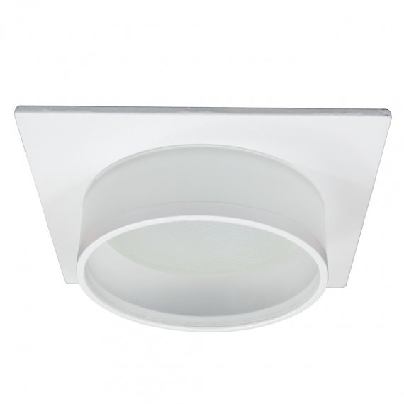 Фотография товара 'Feron Светильник потолочный встраиваемый (ФВО) , под лампу GX53 GX53, матовый белый, квадрат, 51087'