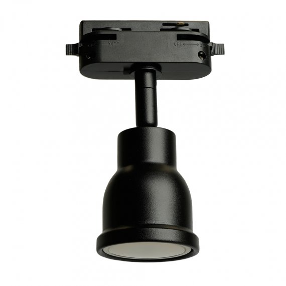 Фотография товара 'Feron Светильники трековые на шинопровод GU10, однофазный (ИВО) , 50W, 230V, цвет черный, корпус сталь, вращение →350°/↓90°, 96*58*145 мм, 51667'