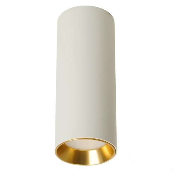 Фотография товара 'Светильник накладной под лампу, спот (-) , GU10 35W, 230V, IP20, цвет белый+золото, корпус алюминий, 40*40*100, 51378'