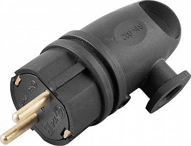 Фотография товара 'Feron RPG16-21-442 Вилка угловая с заземляющим контактом каучук 250V 16A IP44 32749'