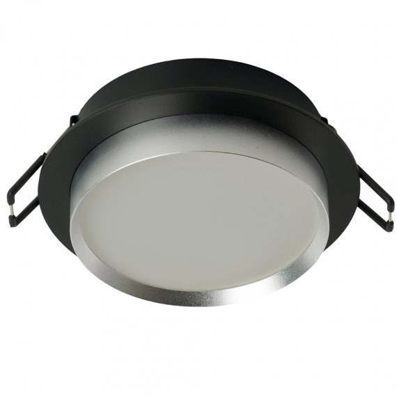 Фотография товара 'Feron Светильник потолочный встраиваемый (ФВО) , под лампу GX53 GX53, черный+серебро, круг, 110*110*40 мм, 51355'