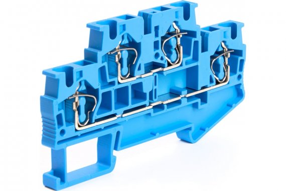 Фотография товара 'Feron 39974 LD555-2-40 ЗНИ Зажим пружинный, 4-проводной проходной 2 уровня 4.0 мм'