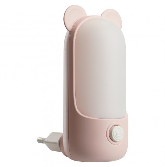 Фотография товара 'Feron Светильник-ночник "Мишка" 8LED 2700K/6500K 0,8W 220V розовый, 52061'