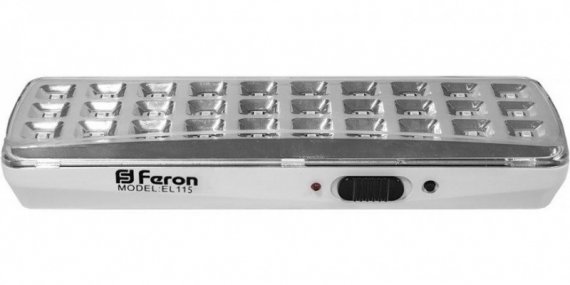 Фотография товара 'Feron EL115 Светильник аккумуляторный DC, 30LED/дневной, 230V, IP20'