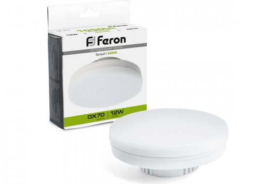 Фотография товара 'Feron 48301 Лампа светодиодная LB-471, GX70 (таблетка), 12W 230V GX70 4000К'