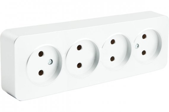 Фотография товара 'Feron 49307Розетка STEKKER MST10-14-01 на 4 гнездо, без заземления'