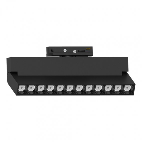 Фотография товара 'Feron Светильник трековый на шинопровод, - (ДПО) , 12W, 4000К (белый), 170-265V, 1080Lm, цвет черный, корпус алюминий, рассеиватель поликарбонат,/↓90°, 51716'