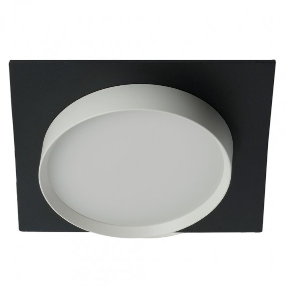 Фотография товара 'Feron Светильник потолочный встраиваемый (ФВО) , под лампу GX53 GX53, черный+белый, квадрат, 110*110*40 мм, 51360'