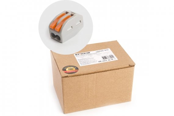 Фотография товара 'Feron 39866 Клемма пружинная универсальная STEKKER LD222-612, 2-проводная 0,5-6 мм2'