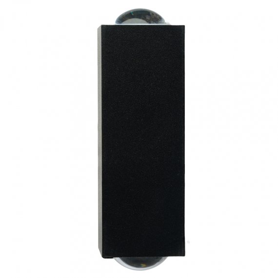 Фотография товара 'Feron Светильник накладной, (-) , 2*1W, (3000K), 175-265V, 170Lm, IP54, цвет черный, корпус алюминий, рассеиватель стекло, 51136'