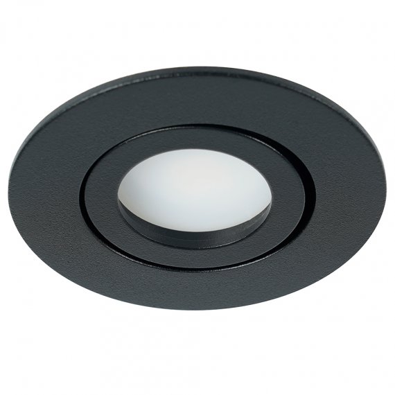 Фотография товара 'Feron Светильник потолочный встраиваемый (ИВО) , под лампу MR11 G5.3, черный, круг, 68*68*25 мм, 51947'