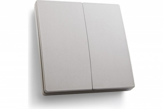 Фотография товара 'Feron Выключатель дистанционного управления 230V 500W двухклавишный, TM82, серебро 41720'