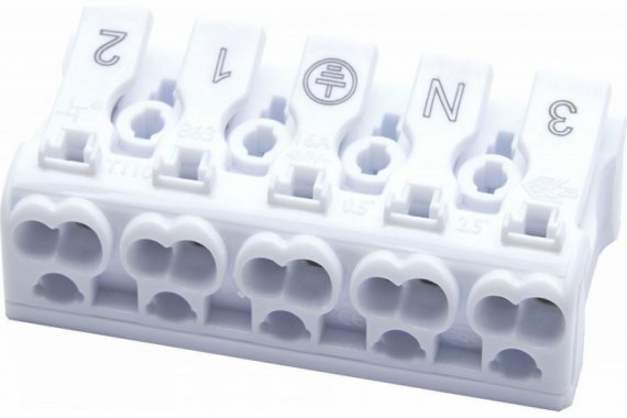 Фотография товара 'Feron Клемма монтажная для фазных проводников, 5 контактных групп, LD294-4005 32956'