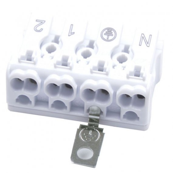 Фотография товара 'Feron Клемма монтажная с/з для фазных проводников, 4 контактные группы, LD294-5104 32958'