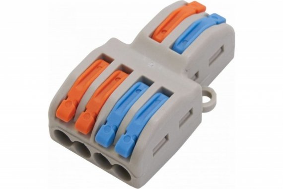 Фотография товара 'Feron Клемма монтажная для фазных проводников, 2 контактные группы, LD222-424 39249'