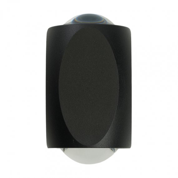 Фотография товара 'Feron Светильник накладной, (-) , 2*1W, (3000K), 175-265V, 170Lm, IP54, цвет черный, корпус алюминий, рассеиватель стекло, 51146'