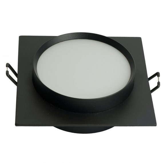 Фотография товара 'Feron Светильник потолочный встраиваемый (ФВО) , под лампу GX53 GX53, черный, квадрат, 110*110*40 мм, 51357'