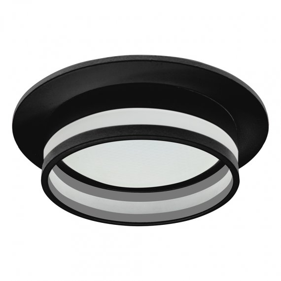 Фотография товара 'Feron Светильник потолочный встраиваемый (ФВО) , под лампу GX53 GX53, черный, круг, 110*110*48 мм, 51090'