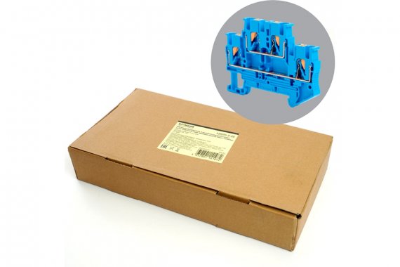 Фотография товара 'Feron 49255 LD575-2-25 ЗНИ Зажим самозажимной, 4-проводной проходной 2 уровня 2,5 мм?'