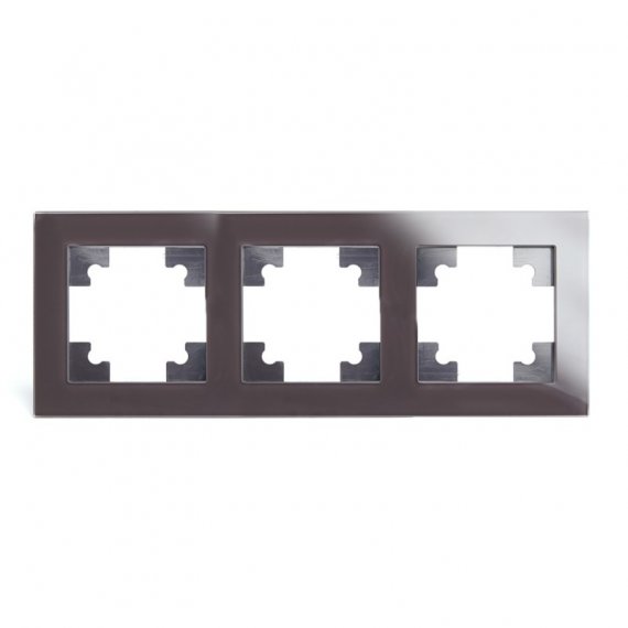 Фотография товара 'Feron Рамка горизонтальная 3-местная, серия Катрин, GFR00-7003-04, шоколад 39537'